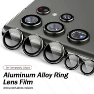CODE H4F METAL RING TEMPERED GLASS Camera Protective Cover for Samsung S22 S23 S24 ULTRA