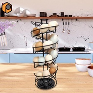 [prettyia] Egg Holder Metal Holds up to 30 Eggs 360 Degree Rotatable for Counter Pantry