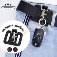 Louis Montini พวงกุญแจหนังแท้ คล้องสายเข็มขัด ใส่กุญแจบ้าน ใส่กุญแจรถ KR30