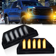 LED Front Bumper Fog Lights Fit for 2022-2026 GMC Sierra 1500 (Not for Limited/ AT4X) Grille Cover S