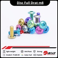 Titanium Disc Break Bolts Titanium Disc Bolts m8 (Thread 12) titanium material Ti-6Al-4V