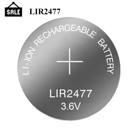 1-5PCS Rechargeable LIR2477 Battery Lithium 200mAh 3.6V 2477 Rechargeable Coin Cell Battery for Watc