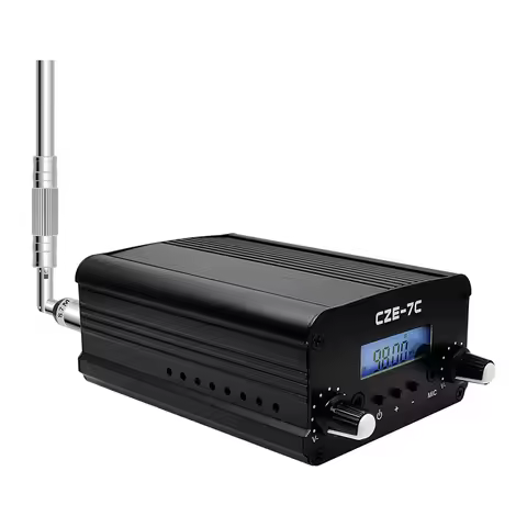 CZE-7C 7W Long Range FM Transmitter for Drive-in Church, School & Supermarket Events, Light Shows Co
