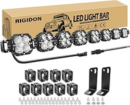 RIGIDON 52 Inch LED Light Bar, 240W 24000LM 6000K White, Straight Curved Adjustable Linkable, Spot F