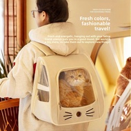 40L Cat Carrier Backpack / Beg Kucing Besar Transparent Breathable / Pet Travel Bag for 5-7kg / Nylo