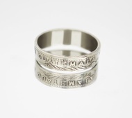 危地馬拉硬幣戒指 10 分 1992 年男士硬幣戒指 女士硬幣戒指