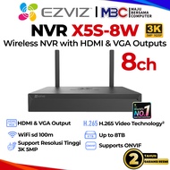 NVR EZVIZ X5S-8W 8 Channel 3K 5MP Onvif - NVR 4CH 8CH Smart CCTV Wifi Wireless Camera Smart IP Cam H