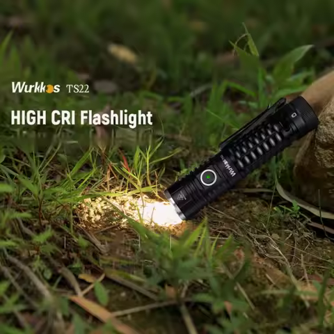 Wurkkos TS22 High Power LED Green Flashlight 21700 EDC Rechargeable Lamp 4500LM XHP70D Camping Lante