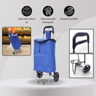 Gocery Cart Luggage Handcraft Foldable Shopping Trolley Bag 35x28x86cm