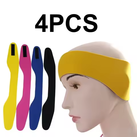 4 PCS Multi color Swimming Headband Swim Ear Band Protection Cover Swim Headband for Kids Adults Men