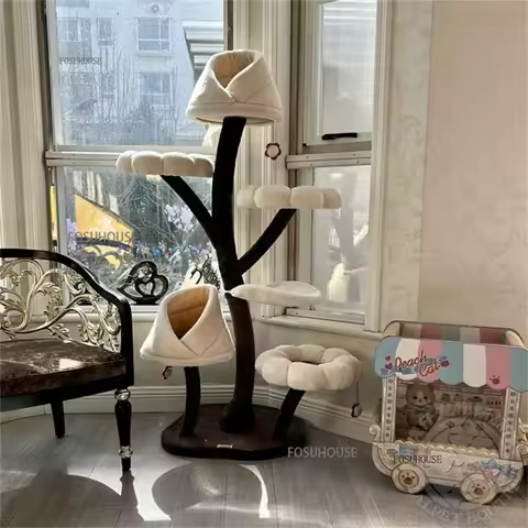 Iron Art Cat Climbing Frame Bent Pole Tree Trunk For Home Pet Supplies Furniture Creative Pet Toys C