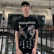 New DSQ Men's and Women's T-Shirt with Rectangular Samurai Print - Newest Dsquared2 Unisex T-Shirt S