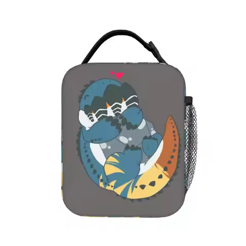 Monster Hunter World Rise Game Kanji Gaming Risemonster Insulated Lunch Bag Leakproof Lunch Containe