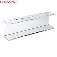LUNASYNC Whiteboard Marker and Eraser Holder, 6 Slot Acrylic Marker Pens Holder, Multifunctional Wal