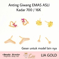 Anting Tusuk EMAS ASLI Kadar 700 / 16k ( TOKO MAS LIA BEKASI )