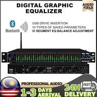 Professional digital audio graphic equalizer, home KTV stage performance audio EQ tuner, audio adjus