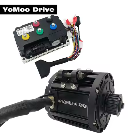 QS138 3000W Peak 8000W 72V 100KPH PMSM Mid Drive Motor with Fardriver ND72360 Controller For Electri