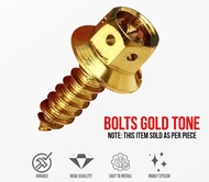BODY BOLT ALLOY GOLD TONE BODY BOLTS FLOWER TYPE 10pcs, 20pcs,
