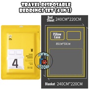 4 in 1Disposable Travel Bed Sheets Set One Time Use Pillow Case Blanket Portable Massage Hotel Trave