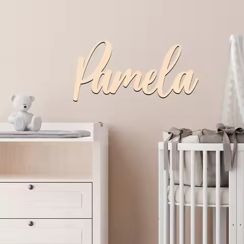 1 PC Durable KANYA example Personalized Name Wood Material Traditional Style Tabletop Decorative Pla