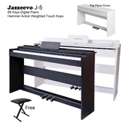 Master/ Exam Grade Digital Piano 88 Keys Hammer Action Weighted Keys Jazzeevo J-5 Piano Keyboard Flip Cover