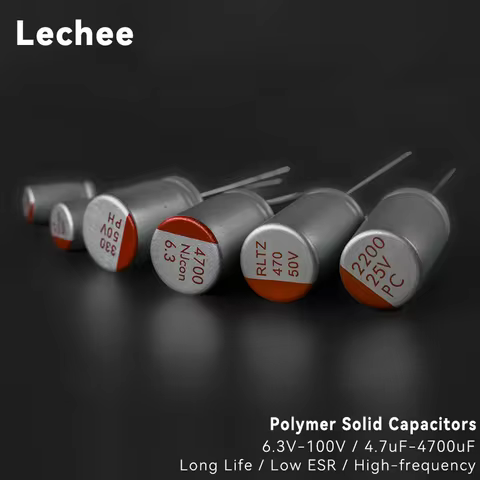 Polymer Solid Capacitor 6.3V 10V 16V 25V 35V 50V 100V 4.7uF 10uF 22uF 33uF 47uF 68uF 100uF 220uF 270