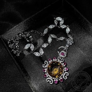 AIFEI JEWELRY Accessories Citrine Perempuan Original Noble For Korean Women Perak Silver Necklace Leher Chain Sterling 純銀項鏈 Rantai Pendant 925 N1297