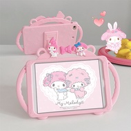 Case For iPad mini1 2 3 4 5 6 iPad 2 3 4 5 6 10.2" 7 8th 2019 air1 2 3 4 Pro10.5 11 2020 10.9 Tablet cute rabbit portable Case soft glue shockproof Support adjustment Cover