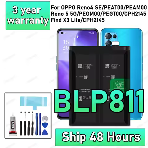 New High Quality BLP811 Battery For OPPO Reno4 SE/PEAT00/PEAM00/Reno 5 5G/pegm00/Find X3 Lite/CPH214