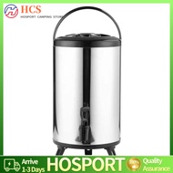 【HCS】Stainless Steel Party Beverage Storage Container 6L/8L with Faucet Beverage Dispenser Milk Tea 