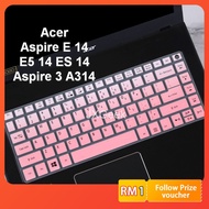 Acer Aspire 3 A314-32 A314- 31 A314-21 E 14 E5 ES A314 Laptop Keyboard Protector 14" Keyboard Cover Silicone, Keyboard Protective Film for 422 432 473 474 475 476G