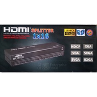 SPLITTER HDMI 16 PORT 480P, 576P, 720P, 1080i, 1080P DAN 3840X2160 4K RESOLUTION
