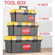 14 Inch / 17 Inch / 20 Inch Big Tool Box Heavy Duty Toolbox Plastic Tool Storage Box Tool Organizer 