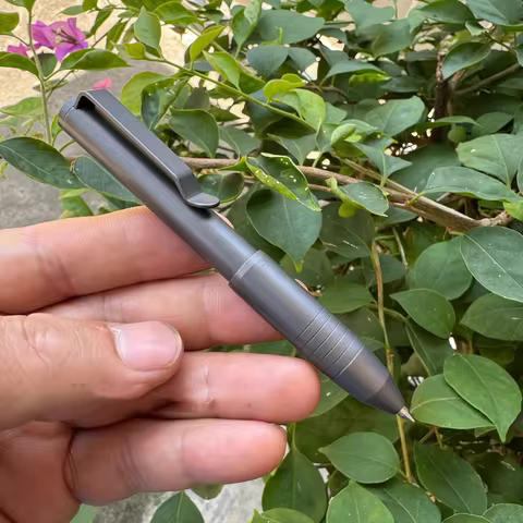 Premium Titanium Alloy Tactical Pen - Multi-Style Refill Compatible, EDC Writing Tool