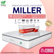 FREE SHIPPING Ecolux Miller 12inch Premium Grade Independent Pocket Spring Mattress Tilam-Queen/King/Single/Super Single