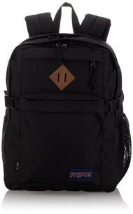JanSport Main Campus FX Backpack - Travel, or Work Bag w 15-Inch Laptop Pack with Leather Trims, Bla