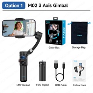 TOKQI | TOKQI M02 Gimbal 3-Axis Stabilizer Anti Shake Zoom Key Foldable Handheld Gimbal with Tripod 