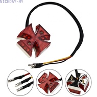 #NICEDAY-Tail Light Parts Approx 50*50 Mm/2*2 Inch Red Red Lens Classic Lens ABS