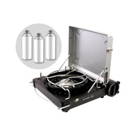 【Iwatani岩谷】Forewinds手提式磁式瓦斯爐-星光銀-贈3入瓦斯罐