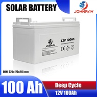 [ประกัน1ปี] แบตเตอรี่แห้ง เจล Deep Cycle GEL Battery 12V 100AH รุ่น 100A กระทิงดำ แบตเตอรรี่ แบตเจล แบตเตอรี่โซล่าเซลล์ JOHNRAY