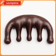 ✨️New Product✨️Black Ebony Wood Gray Wood Comb Head Five-Tooth Round Ball Meridian Comb Scalp Neck E