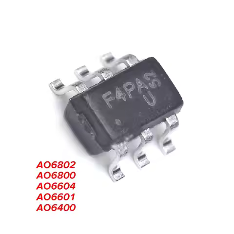 10PCS AO6802 AO6800 AO6604 AO6601 AO6400 SOT23-6 MOS Field Effect Tube