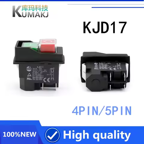 KJD17 KJD17A KJD-28 KJD-28A Waterproof Button Electromagnetic Switch 4-pin Magnetic Switch of meat g