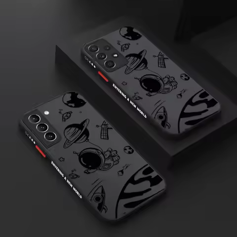 Cute Space Astronaut Phone Case For Samsung Galaxy A52 S22 S21 Ultra S20 FE A16 A54 A35 A55 A56 5G S