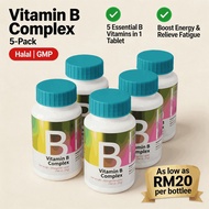 Vitamin B Complex  – B1 B2 B6 B12 Niacin – Boost Energy & Reduce Fatigue – Halal GMP –Vitamin B Komp