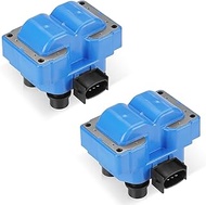 Blue Set of 2 Ignition Coil Pack Compatible with 97-99 E-150 Ford Econoline/Club Wagon, 97-99 Expedi