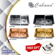 CABANA UNDERMOUNT 304 STAINLESS STEEL NANO KITCHEN SINK CKS7305/CKS7405-BL/CKS7505-RG/CKS7605-GY