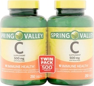 Vitamin C 500 Milligram with Rose Hips, 500 Tablets Spring Valley - Vitamin C 500 Milligram with Ros