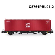Evemodel mô hình đường Sắt Tỉ Lệ ho 1:87 Xe rơ móc với container 20ft 40ft vận chuyển hàng hóa hộp r