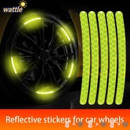 WATTLE 20pcs Reflective Sticker, Luminous Colorful Luminous Stickers Tire Rim Reflective Strips, Motorcycle Bicycle Creative Decoration Car Wheel Hub Sticker